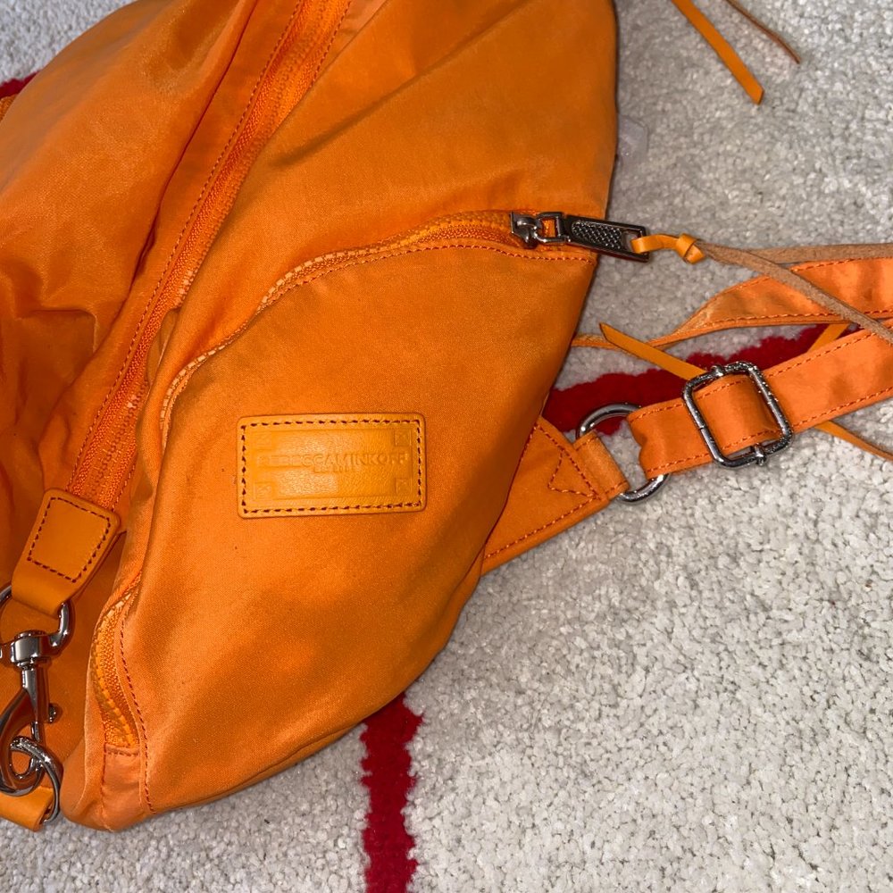 Rebecca Minkoff Julian Nylon Backpack Orange - Picture 5 of 6